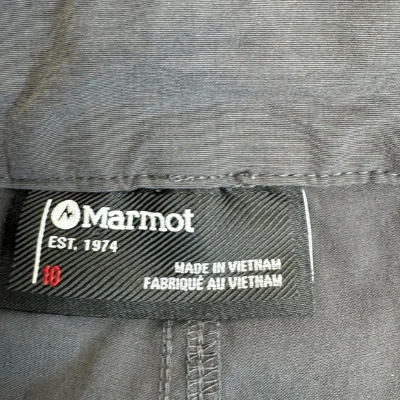 Marmot Women’s Black/Gray Shorts Size 10 Side Zipper‎ Pocket - Picture 4 of 8